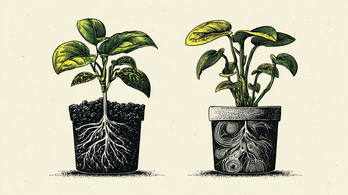 Organic vs Synthetic Fertilizer Illiustration
